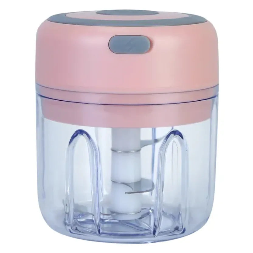Premium USB Rechargeable Electric Garlic Chopper | Portable Mini Food Processor for Garlic, Ginger, Vegetables & Nuts (250ml)